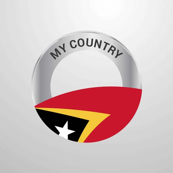 Знак Мой Национальный Флаг Восточного Тимора — стоковый вектор