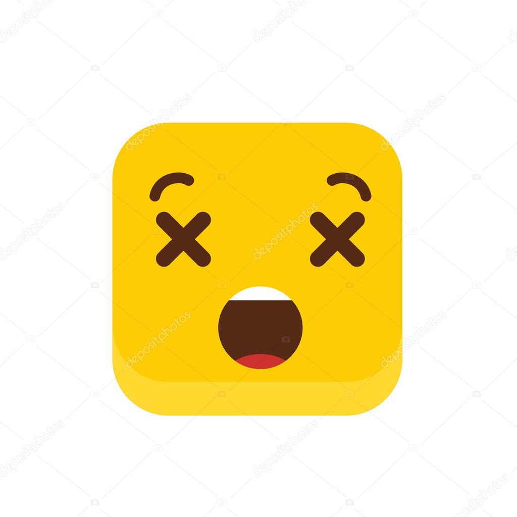 Dead Emoji icon design vector