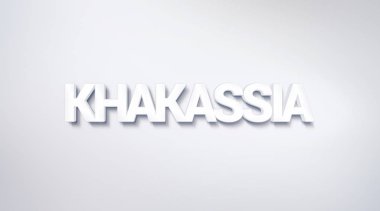 Khakassia, metin tasarım. hat. Tipografi poster. Duvar kağıdı arka plan olarak kullanılabilir