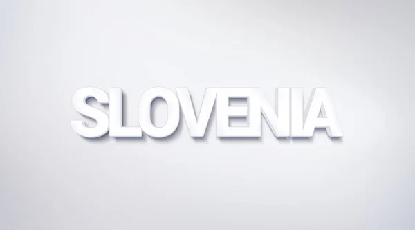 Slovenia Progetto Testuale Calligrafia Manifesto Tipografico Utilizzabile Come Sfondo Carta — Foto Stock