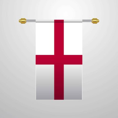 İngiltere bayrak, vektör çizim asılı