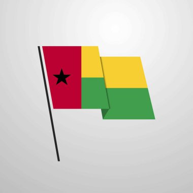 Gine Bissau bayrak simge vektör çizim