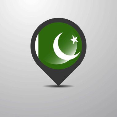 Pakistan harita PIN, vektör çizim