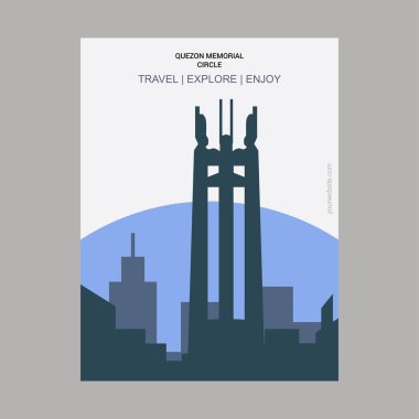 İstanbul Memorial daire Quezon City, Filipinler Vintage tarzı Landmark Poster şablonu