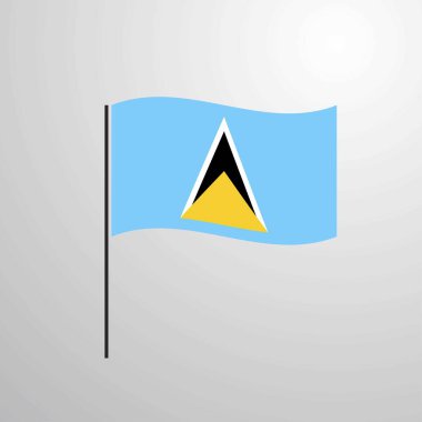Saint lucia dalgalanan bayrak