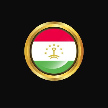 Tacikistan bayrağı altın düğme