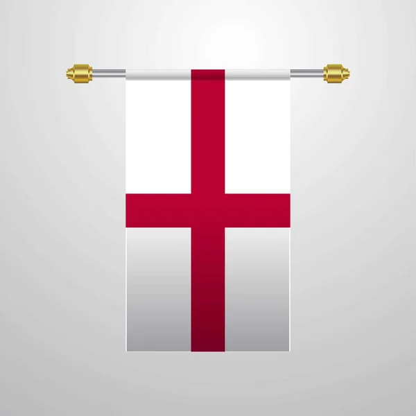 England Hanging Flag Vector Illustration — Stock Vector