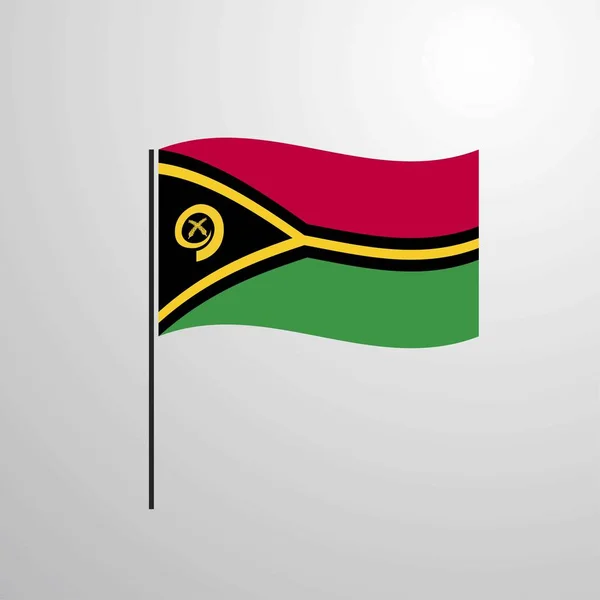 Vanuatu Agitant Drapeau Illustration Vectorielle — Image vectorielle