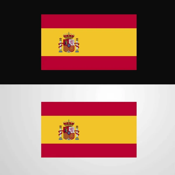España Bandera Banner Design — Vector de stock