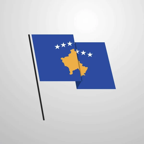 Kosovos Flagga Icon Vektorillustration — Stock vektor