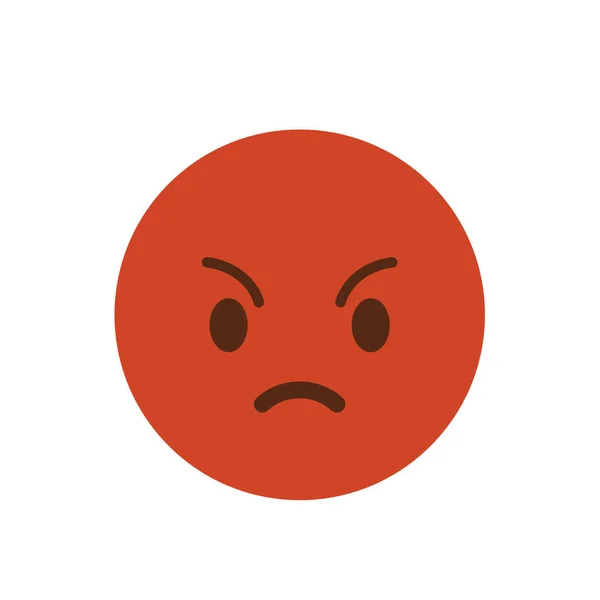 Desain Ikon Emoji Yang Marah Ilustrasi Vektor Berwarna Warni - Stok Vektor