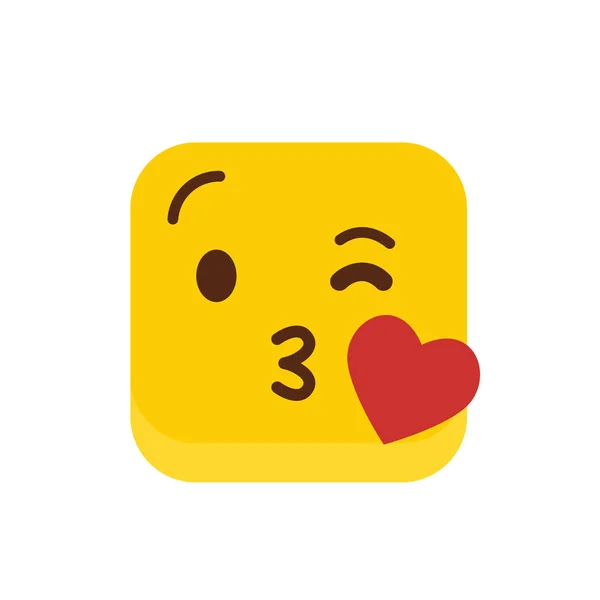 Amor Ícone Emoji Vetor Design — Vetor de Stock