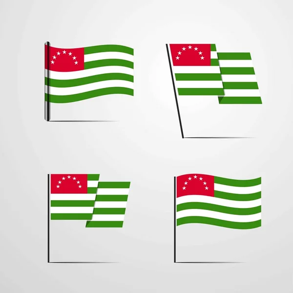 Abkhazia Flag Icon Vector Illustration — Stock Vector