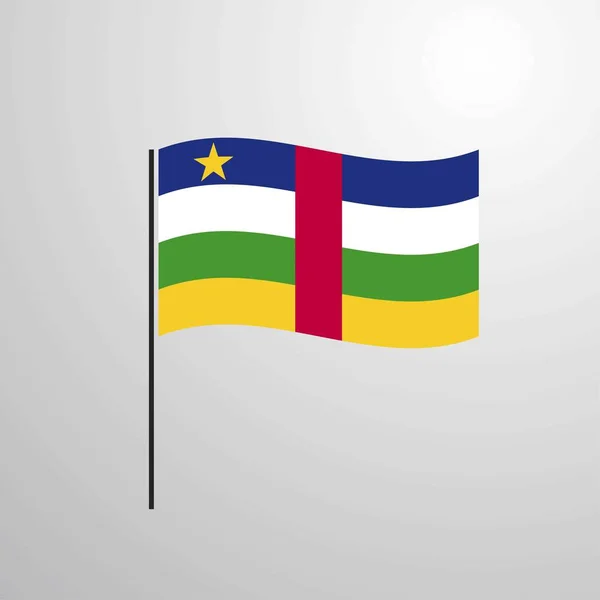 Центральноафриканська Республіка Розмахує Прапором — стоковий вектор