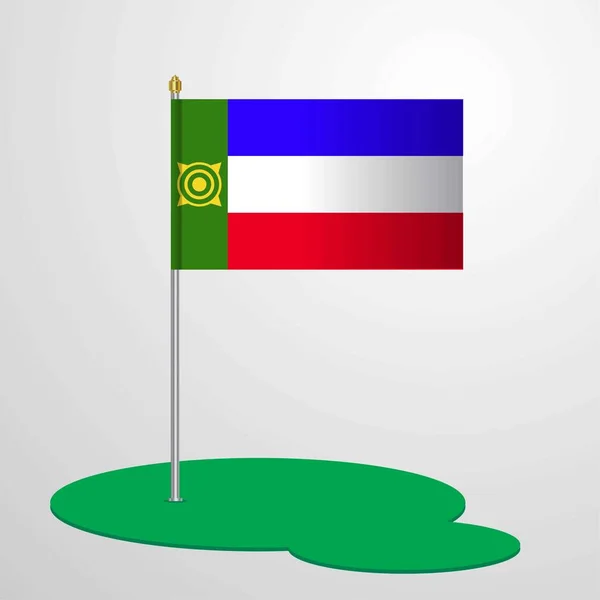 Bandera Khakassia Polo Ilustración Vectorial — Vector de stock