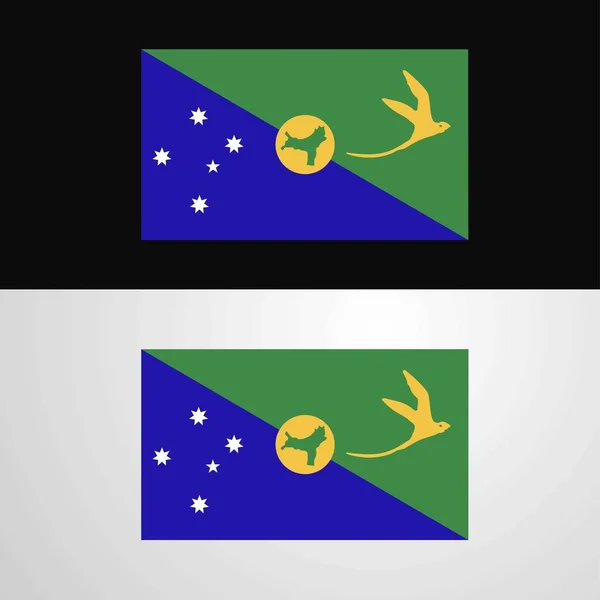 Kersteiland Vlag Banner Ontwerp — Stockvector