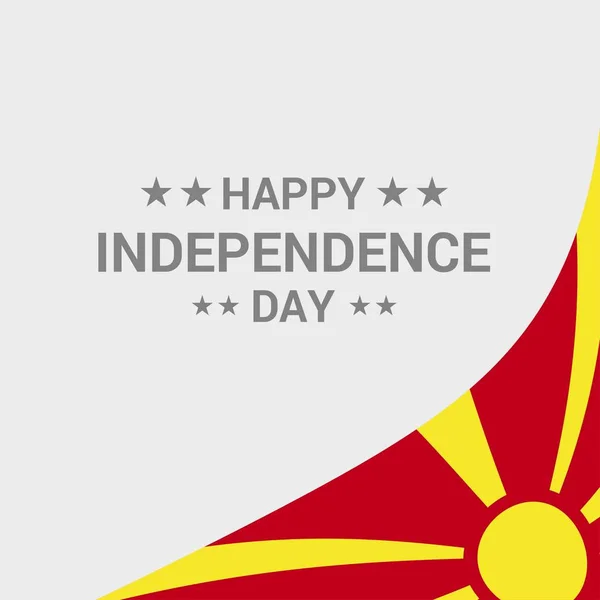 Nezávislosti Makedonie Den Typografie Design Vektorové Ilustrace — Stockový vektor