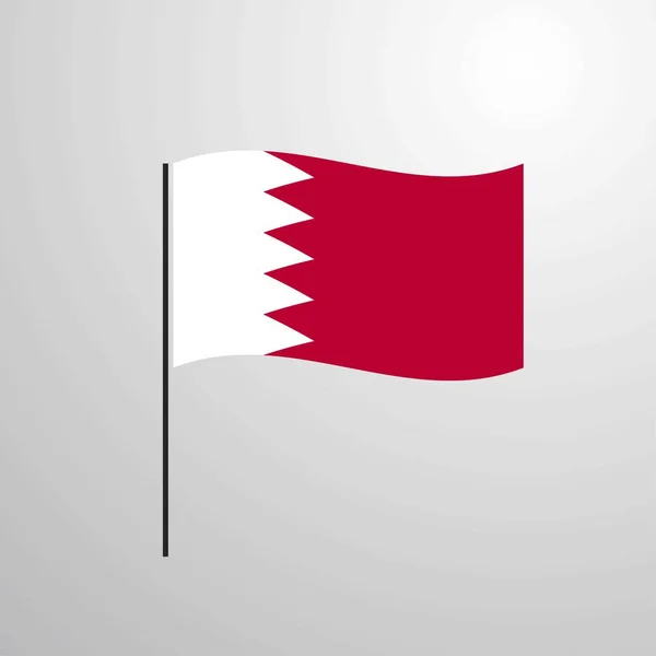 Bahreïn Agitant Drapeau Illustration Vectorielle — Image vectorielle