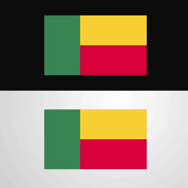 Projekt Banera Flaga Beninu — Wektor stockowy