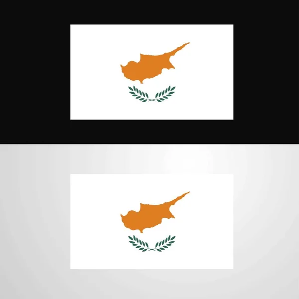 Cipro Bandiera Design — Vettoriale Stock
