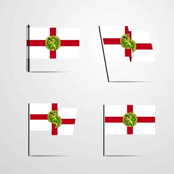 Alderneys Flagga Icon Vektorillustration — Stock vektor