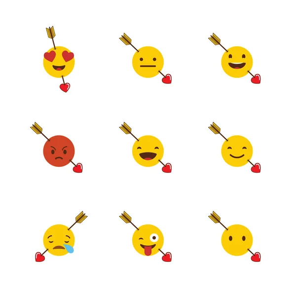 Conjunto Emojis Vetor Projeto — Vetor de Stock