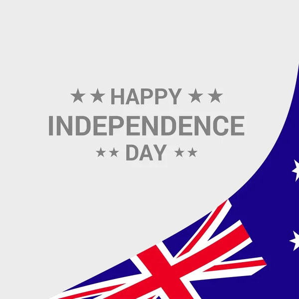 Australia Día Independencia Tipografía Diseño Vector Ilustración — Vector de stock
