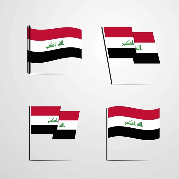 Irak Icône Drapeau Illustration Vectorielle — Image vectorielle