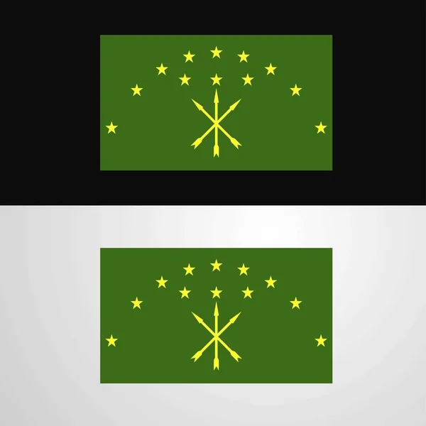 Adygea Bandera Diseño Banner — Vector de stock