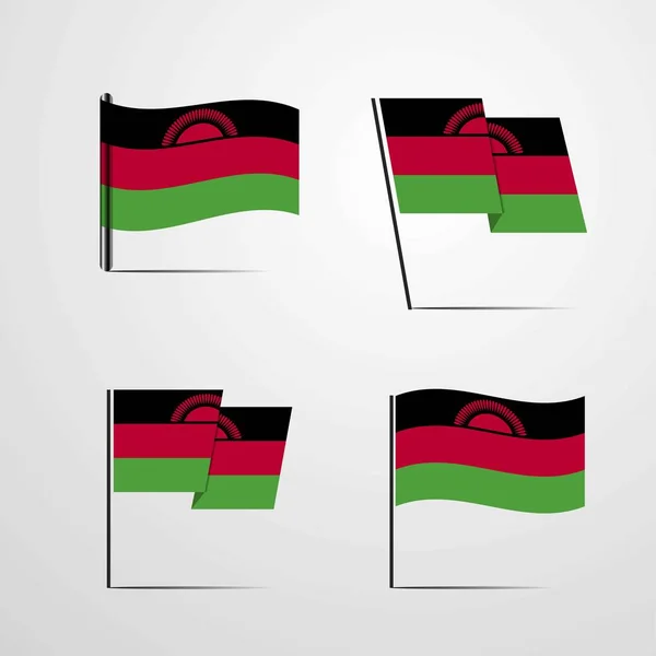 Malawi Flaga Ikona Ilustracja Wektorowa — Wektor stockowy