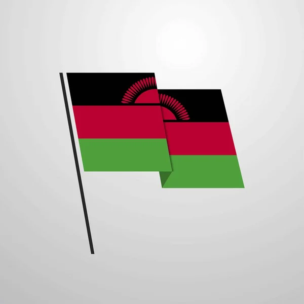 Ilustração Vetor Ícone Bandeira Malawi — Vetor de Stock