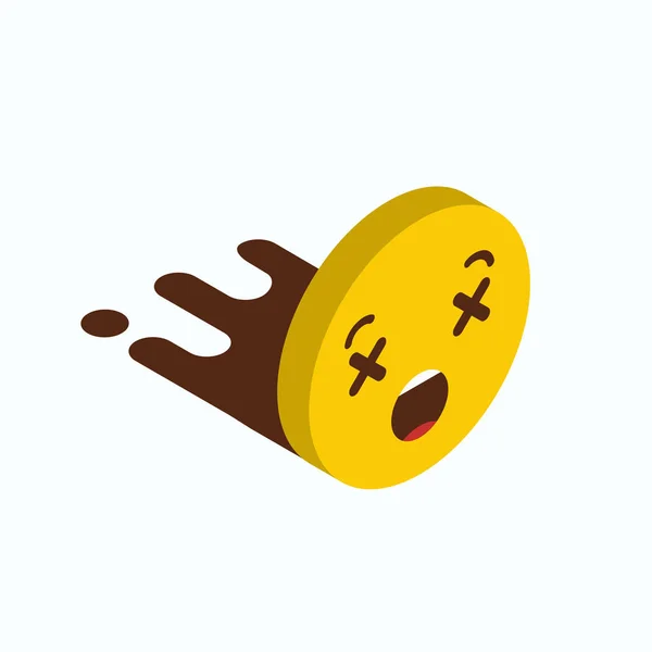 Martwe Emoji Ikony Projektowania Ilustracja Kolorowy Wektor — Wektor stockowy