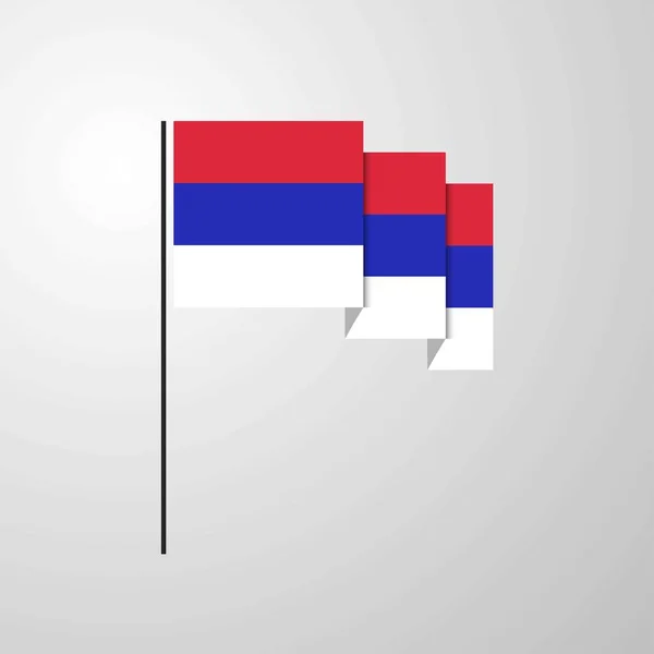Republika Srpska Waving Flag Creative Background — Stock Vector