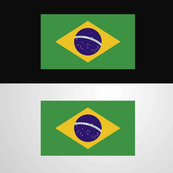 Ontwerp Van Banner Van Vlag Van Brazilië — Stockvector