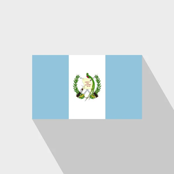 Guatemala Bandera Long Shadow Vector Diseño — Vector de stock