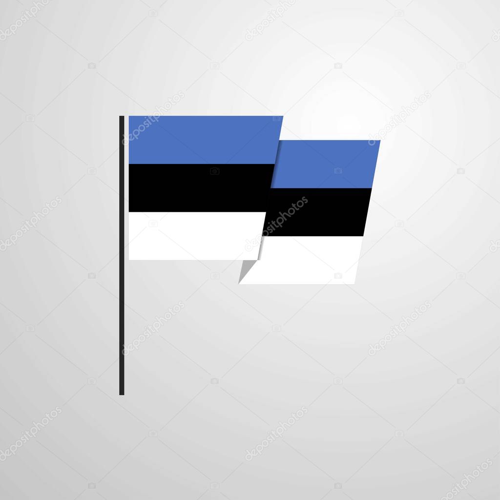 Estonia waving Flag design vector