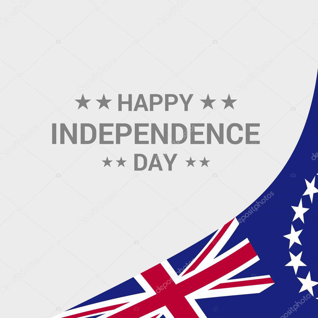Cook Islands Independence day typography design vector illustration