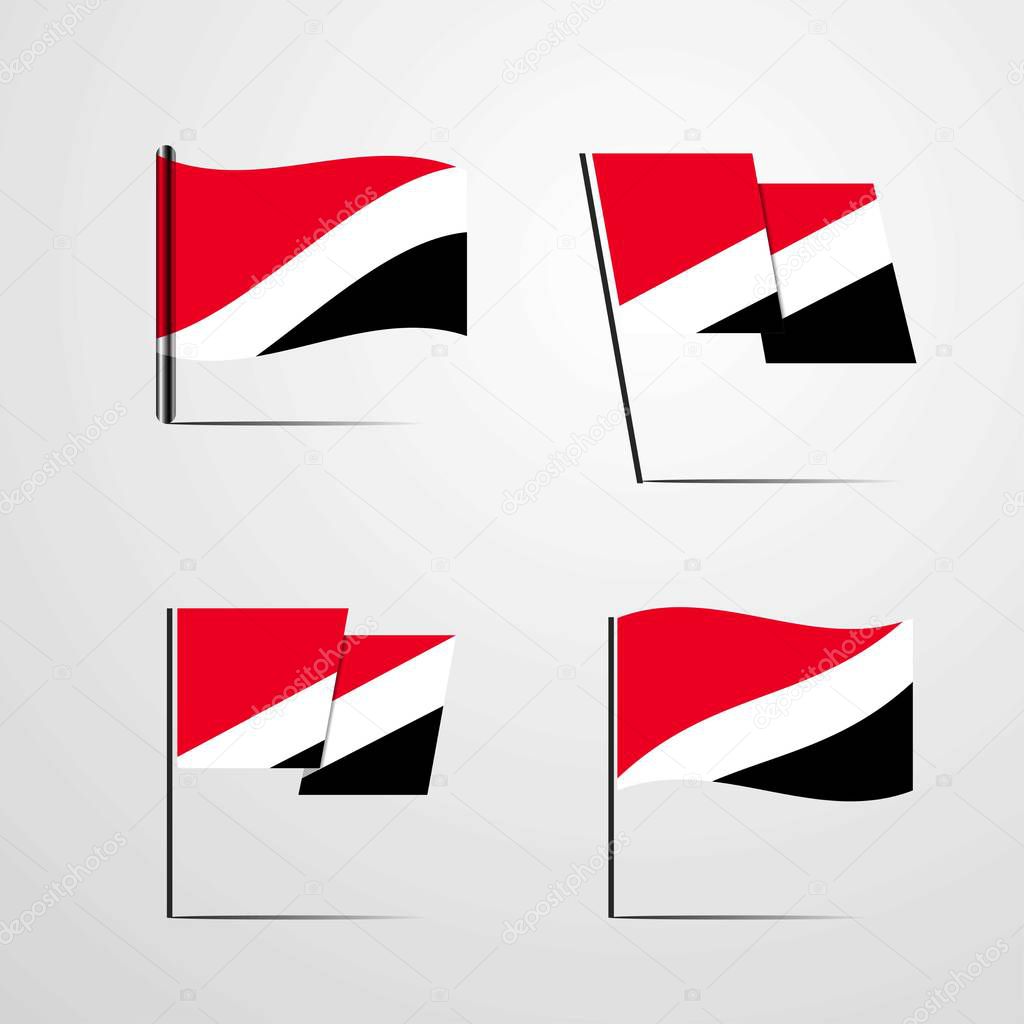 Principality of Sealand flag icon vector illustration