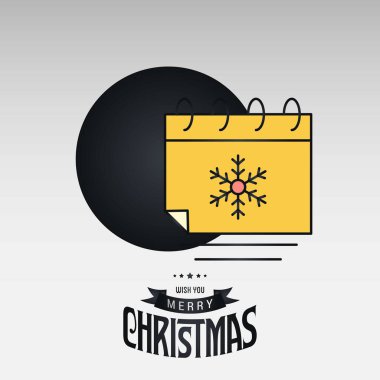 Neşeli Noel kartı ile yaratıcı tasarım ve açık renkli vektör