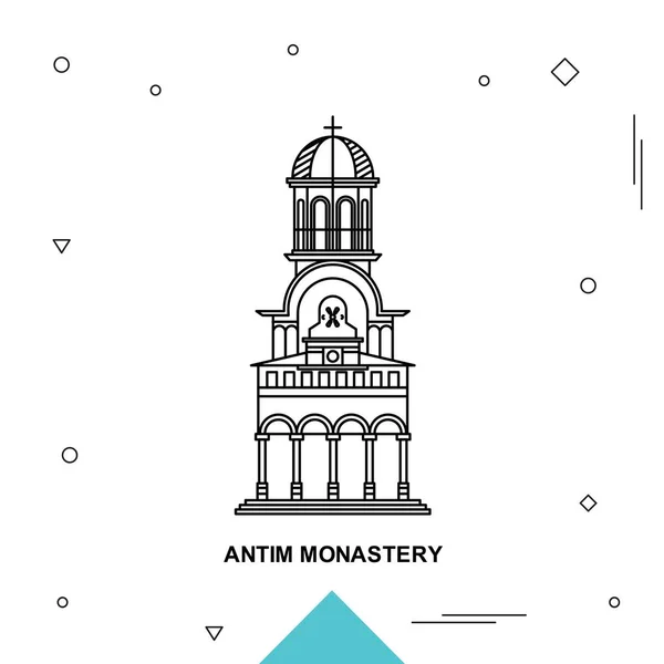 Antim Monastery Ilustración Vectorial — Vector de stock