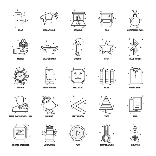 Business Koncepce Mix Linie Icon Set — Stockový vektor