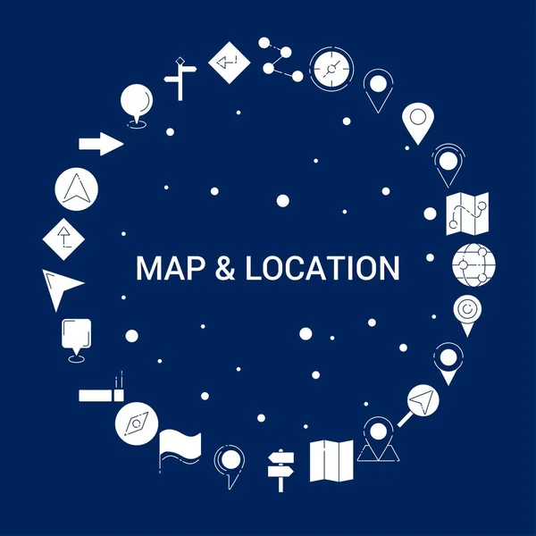 Kreative Karte Und Standort Icon Hintergrund — Stockvektor