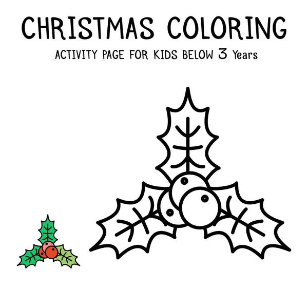 Libro Actvity Para Colorear Navidad Para Niños Menores Años — Vector de stock