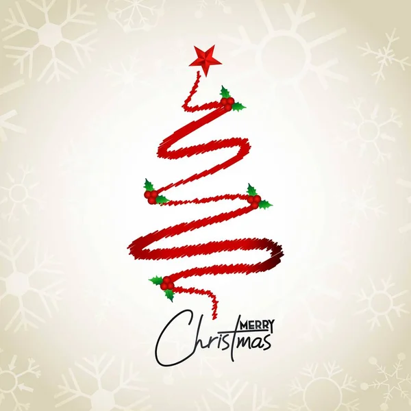 Merry Christmas Card Met Lichte Achtergrond Typografie Vector — Stockvector