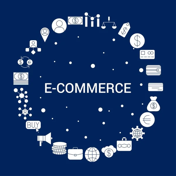 Twórcze Commerce Ikony Tło — Wektor stockowy