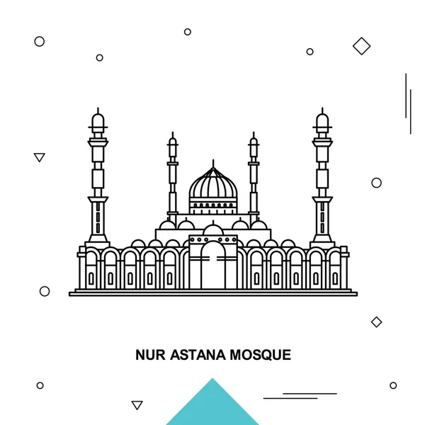 Nur Astana Moskén Vektorillustration — Stock vektor