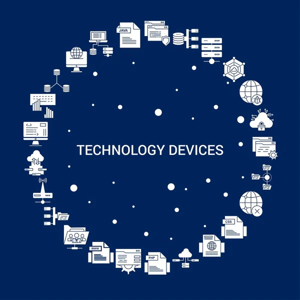 Tecnologia Criativa Ícone Dispositivo Fundo — Vetor de Stock