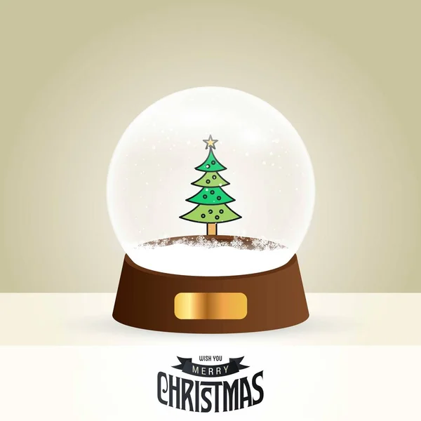 Weihnachtskarte Mit Kreativem Eleganten Design Und Globus Auch Mit Goldenem — Stockvektor
