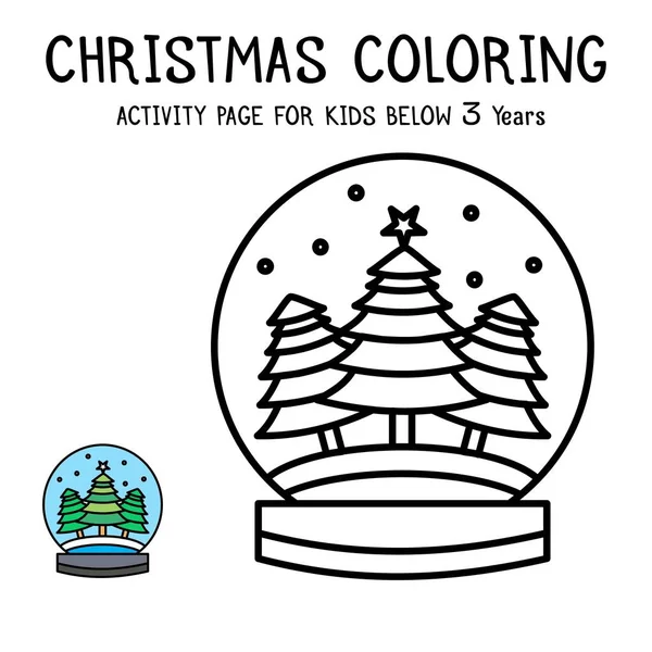 Libro Actvity Para Colorear Navidad Para Niños Menores Años — Vector de stock