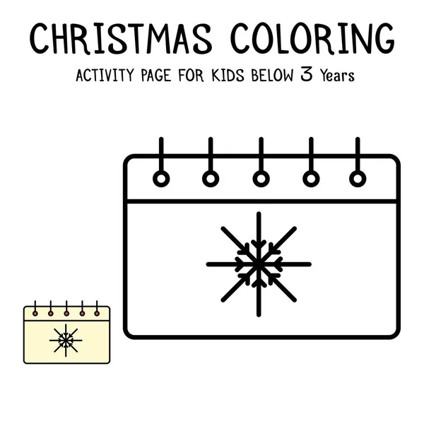 Libro Actvity Para Colorear Navidad Para Niños Menores Años — Vector de stock